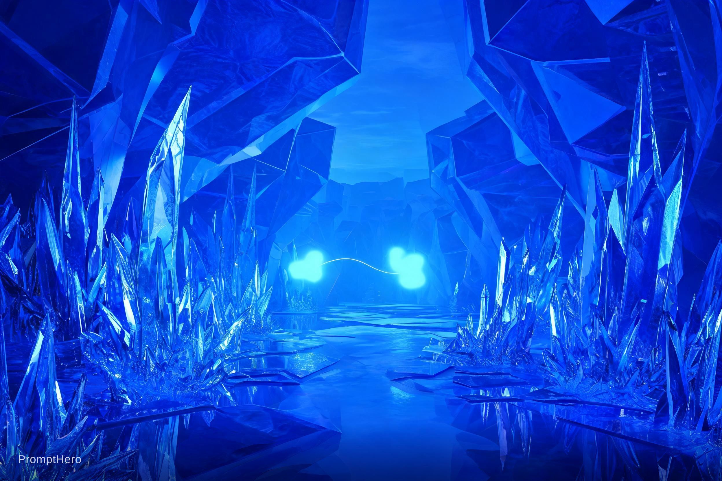 صورة مولدة بالذكاء الاصطناعي: Seedream 5 prompt: A vast, impossible crystal chamber, entirely in sh... (نموذج Seedream 5 - مناظر طبيعية)