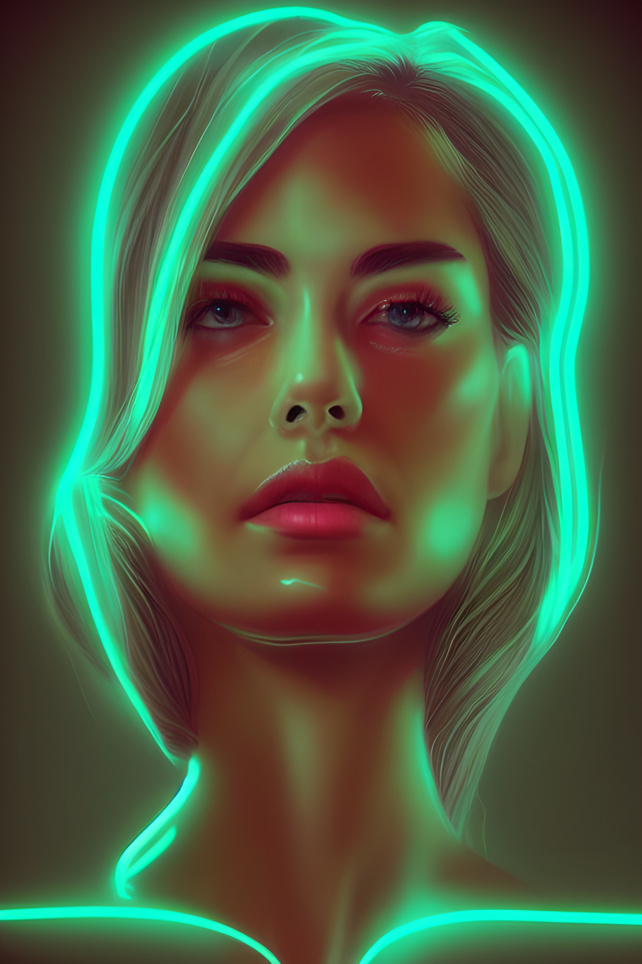 Stable Diffusion prompt: neon light sign!! | shape of gor...