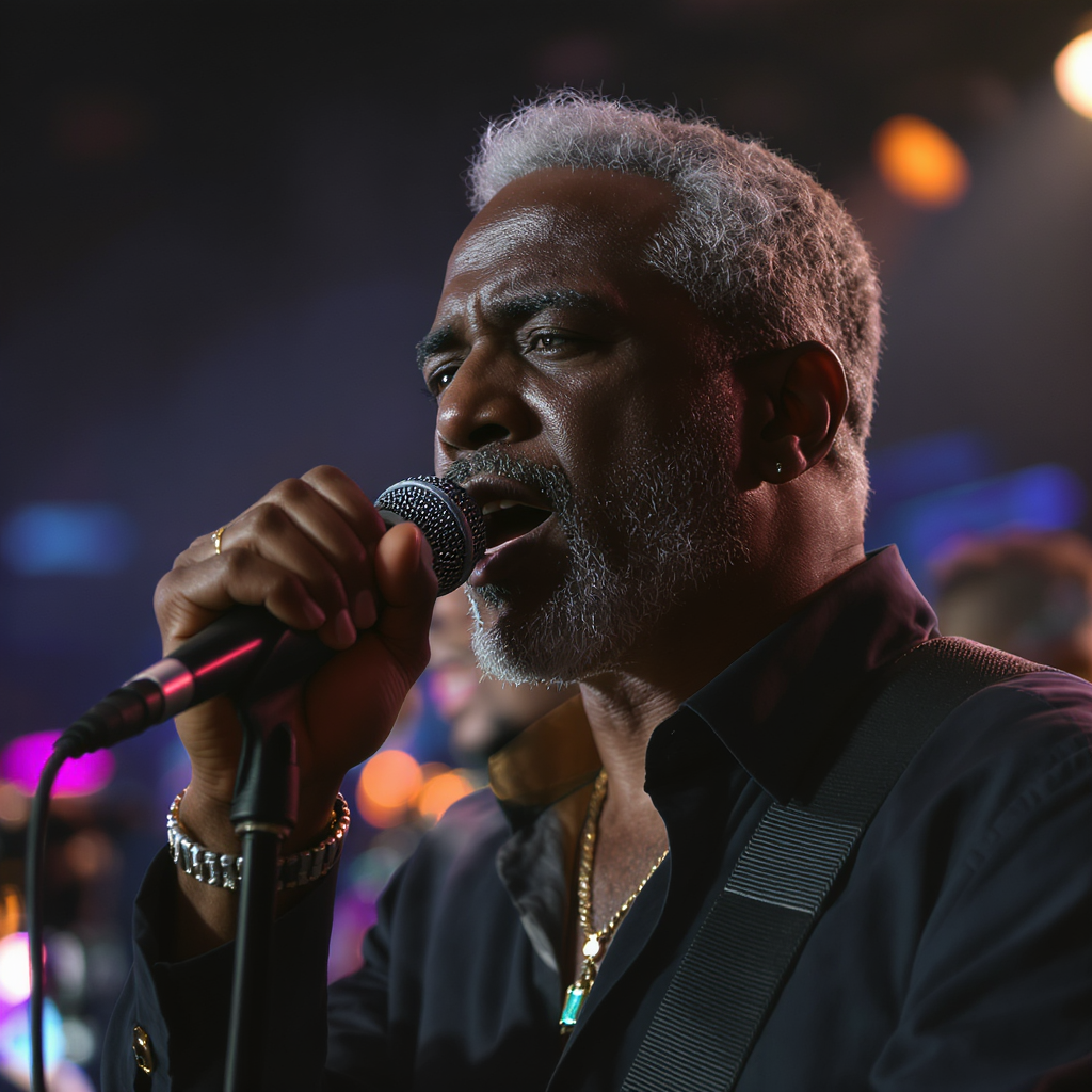 FLUX prompt: Close-up portrait of a confident, mature Black man... - FLUX