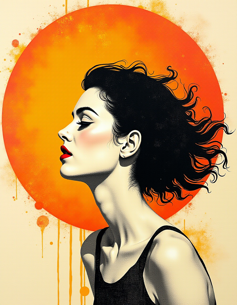 صورة مولدة بالذكاء الاصطناعي: A figure in a dreamy mood (نموذج FLUX - فن مفاهيمي)