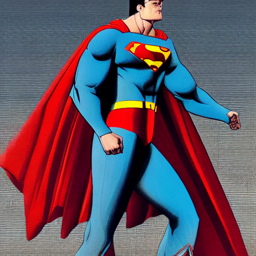 Stable Diffusion prompt: superman looks at the camera wit...