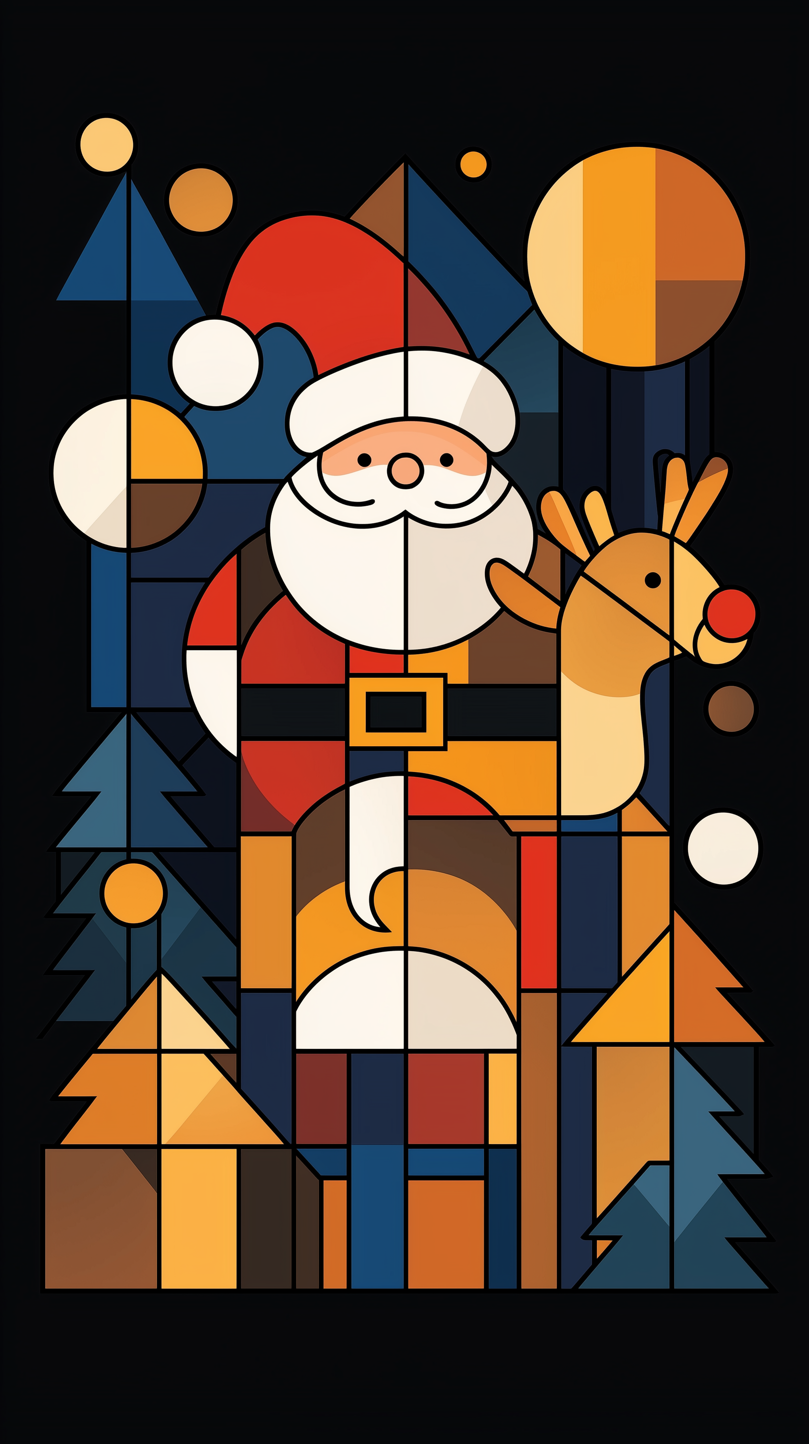 AI generated: Santa with rudolph (Midjourney - Concept Art)