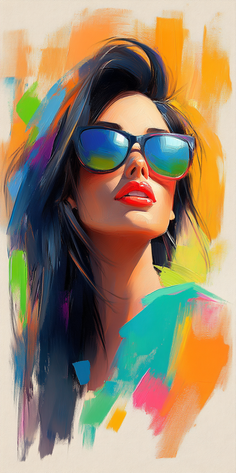Midjourney prompt: a woman with long flowing hair, in the style of ph... - Midjourney