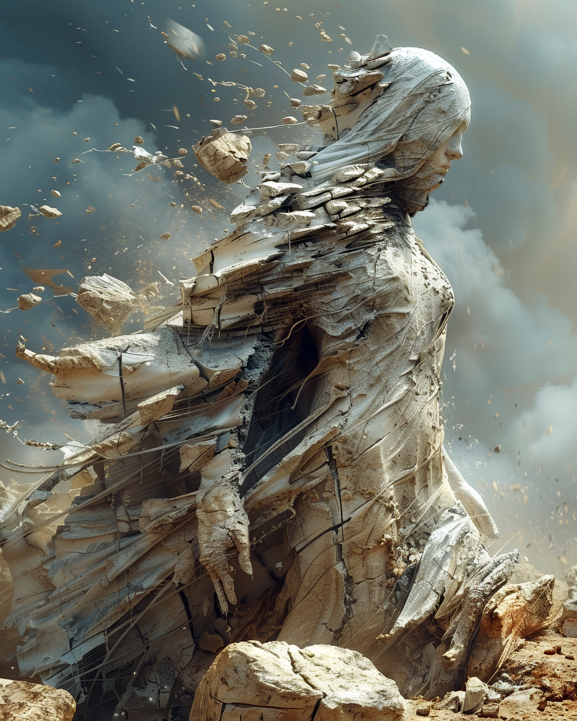 AI generated: Broken represented (Midjourney - Photography)