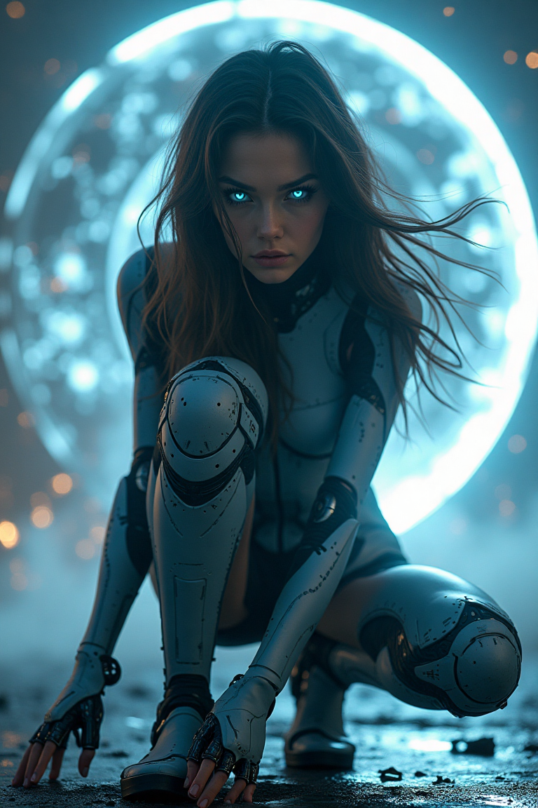 AI generated: FLUX prompt: In a breathtaking 8K wallpaper, a stunning female ... (FLUX - Photography)