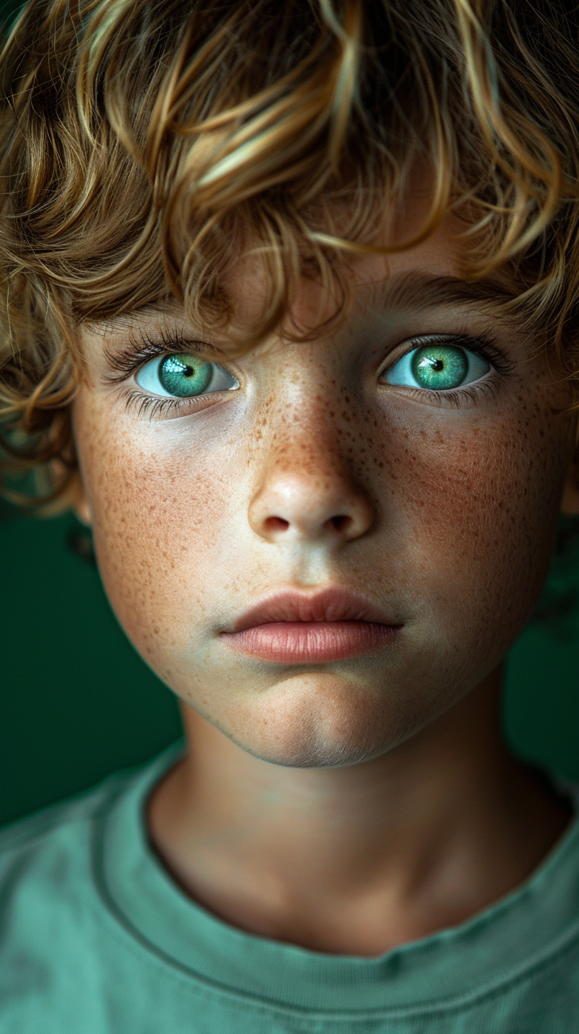 AI generated: Midjourney prompt: photography, front shot, face close-up, boy model,... (Midjourney - Portraits)