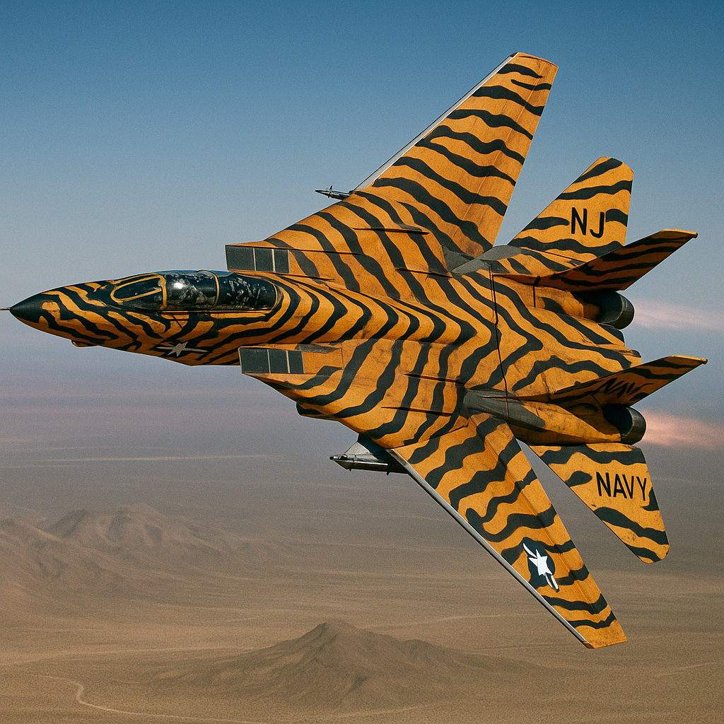 صورة مولدة بالذكاء الاصطناعي: ChatGPT Image prompt: Une photographie réaliste d’un avion de chasse US ... (نموذج ChatGPT Image - حيوانات وطبيعة)