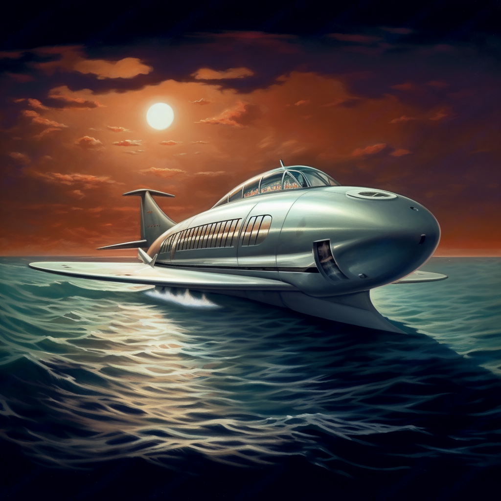 صورة مولدة بالذكاء الاصطناعي: Heading to Hawaii 1955 (نموذج Midjourney - فن مفاهيمي)
