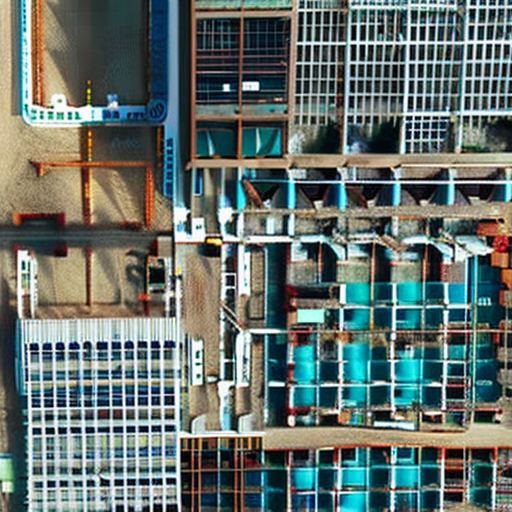Stable Diffusion prompt: drone over a construction site,