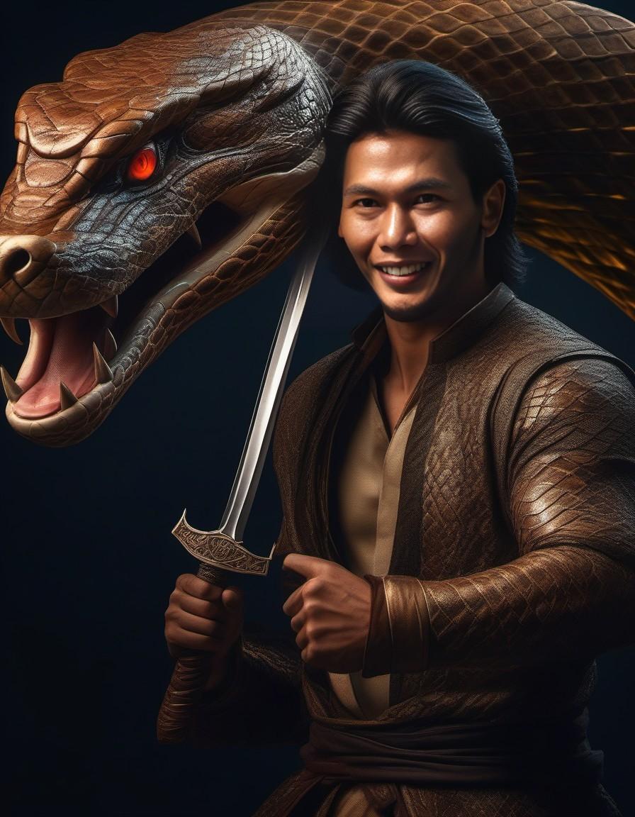 AI generated: Stable Diffusion prompt: create HDR photo realistic, a man with a sword in ... (Stable Diffusion - Photography)