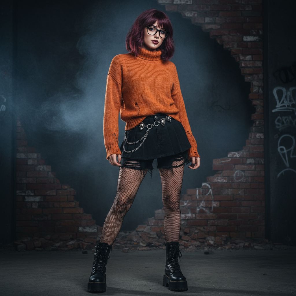 صورة مولدة بالذكاء الاصطناعي: Nano Banana prompt: Photo full body of a ultra realistic of velma from... (نموذج Nano Banana - صور شخصية)