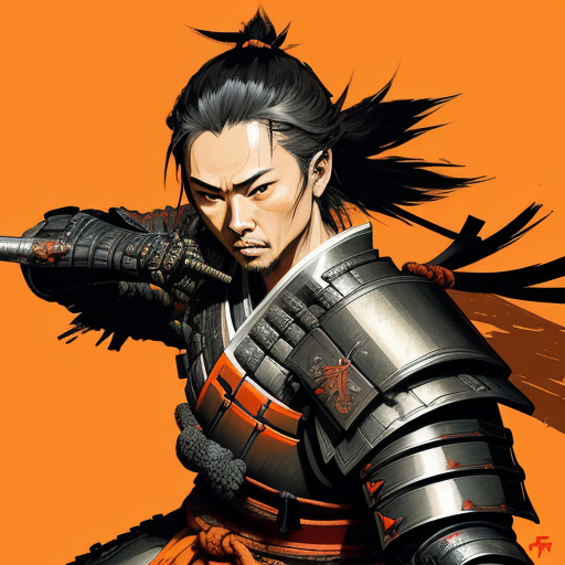 DreamShaper prompt: Samurai in full armor, concept art in...
