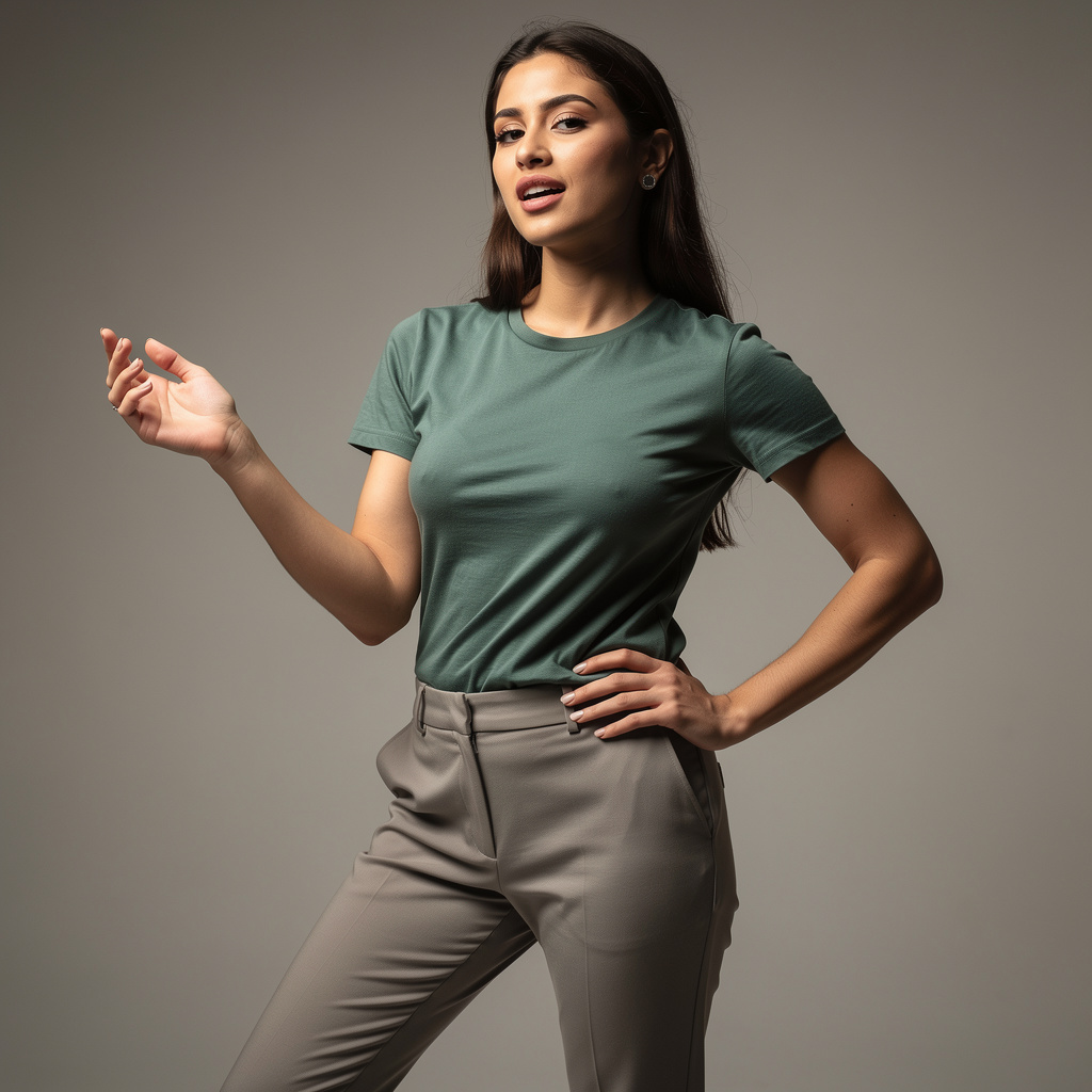 AI generated: Hero prompt: girl hot with short t shirt and pants (Hero - Portraits)