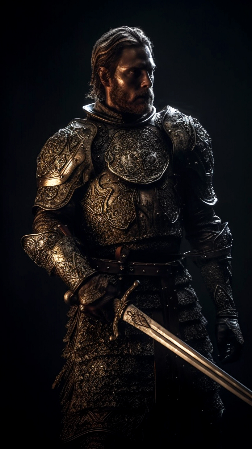 AI generated: The Drows Defender: Leoric (Midjourney - Character Design)
