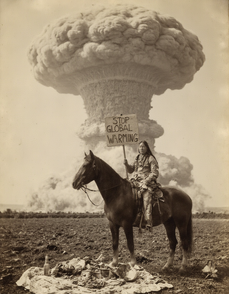 AI generated: FLUX prompt: An aged worn sepia monochrome 1800s photograph, ca... (FLUX - Photography)