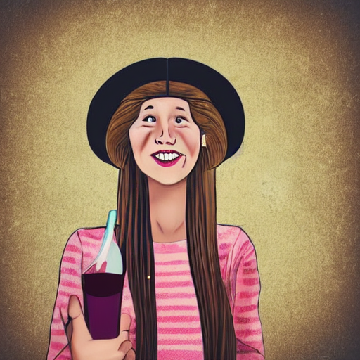 Stable Diffusion prompt: a girl with long tailed hair,and...