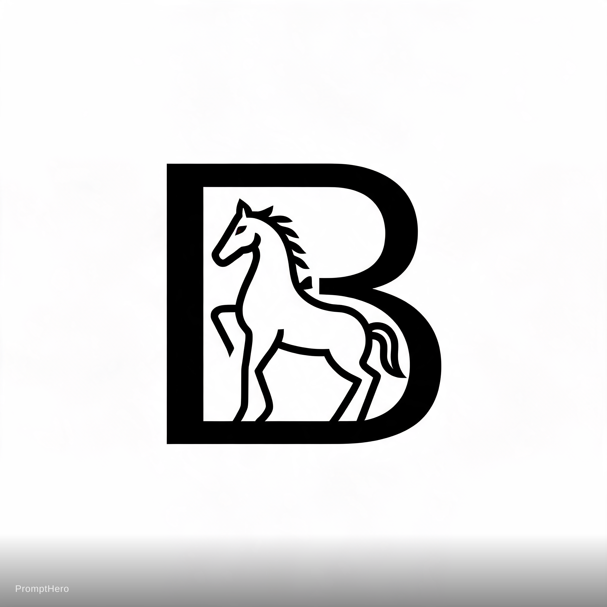 AI generated: Seedream 5 prompt: Buraq , B bold and inside B a horse generate (Seedream 5 - Animals & Nature)