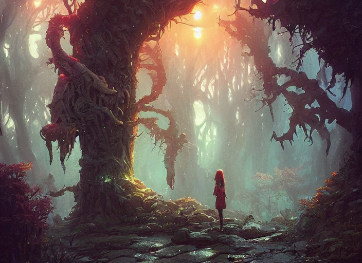 Stable Diffusion prompt: a portal in the magic world that...