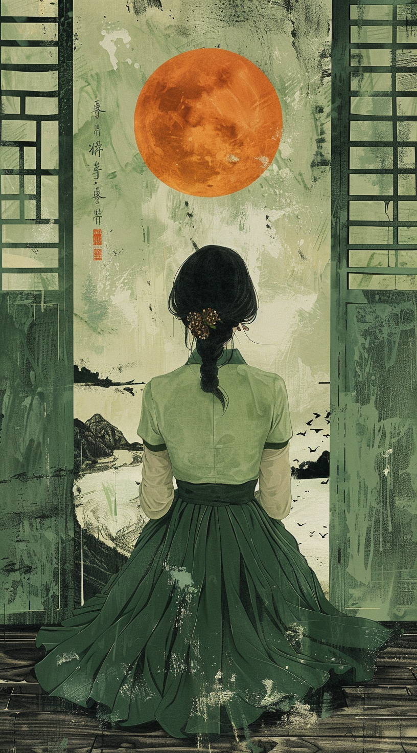 AI generated: Midjourney prompt: art print, woman, chinese, in the style of charmin... (Midjourney - Concept Art)