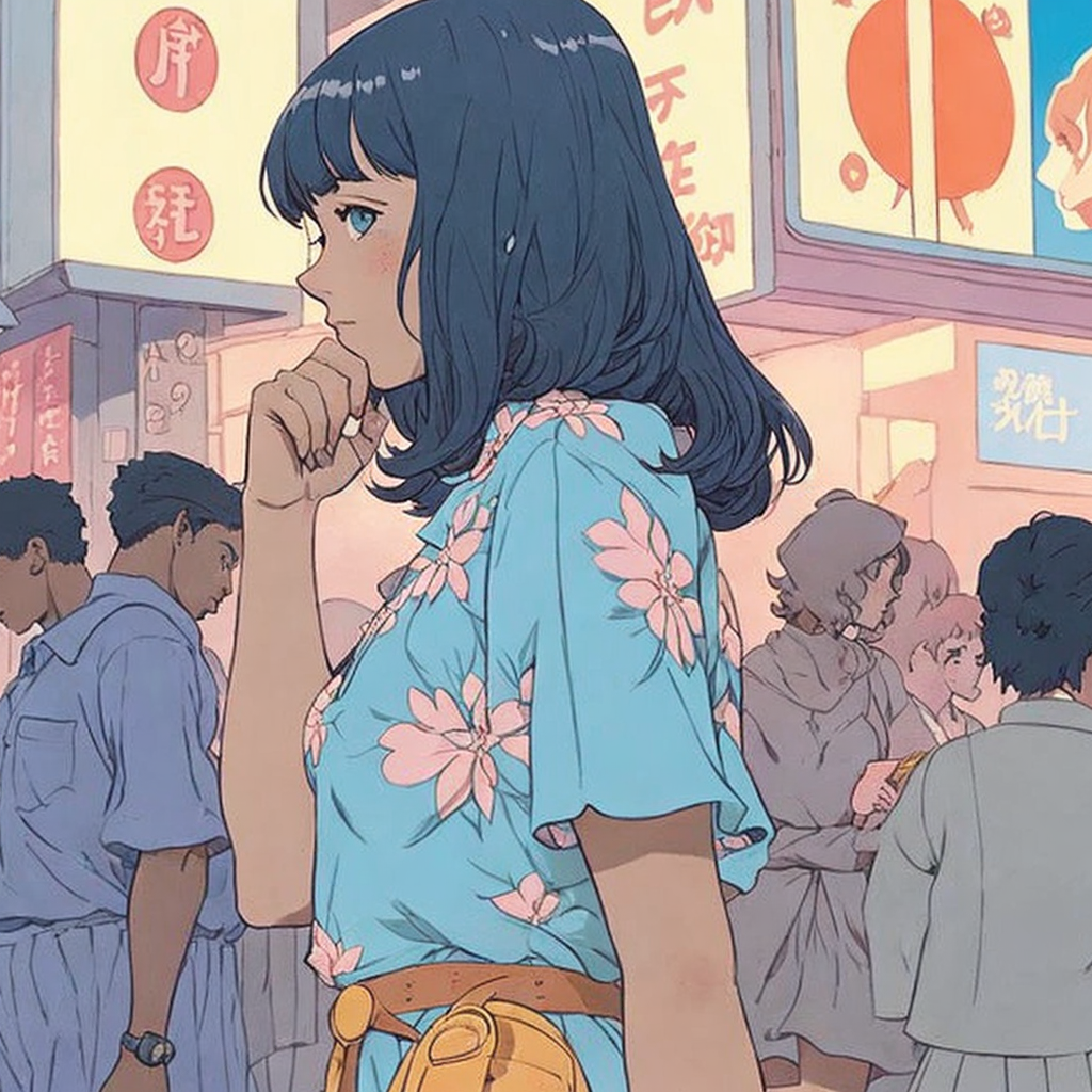 صورة مولدة بالذكاء الاصطناعي: Counterfeit-V2.5 prompt: anime illustration of a woman in a blue dress stan... (نموذج Counterfeit-V2.5 - فن مفاهيمي)