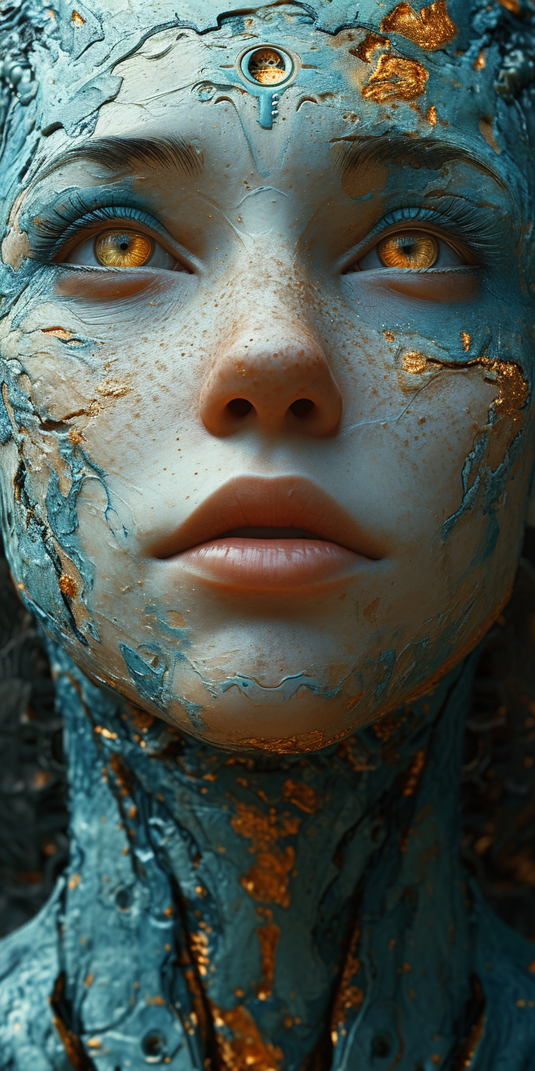 AI generated: Midjourney prompt: alien cyborg art and illustration by theo el, in t... (Midjourney - Portraits)