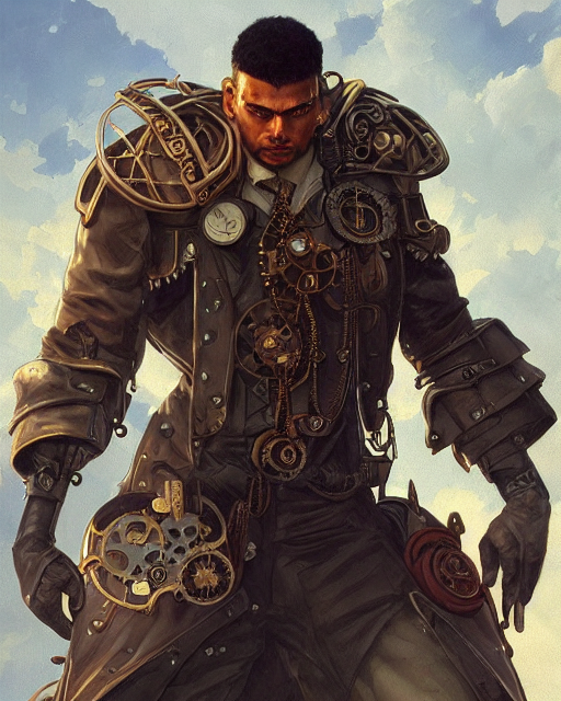 Stable Diffusion prompt: steampunk ronaldo nazario, foggy...