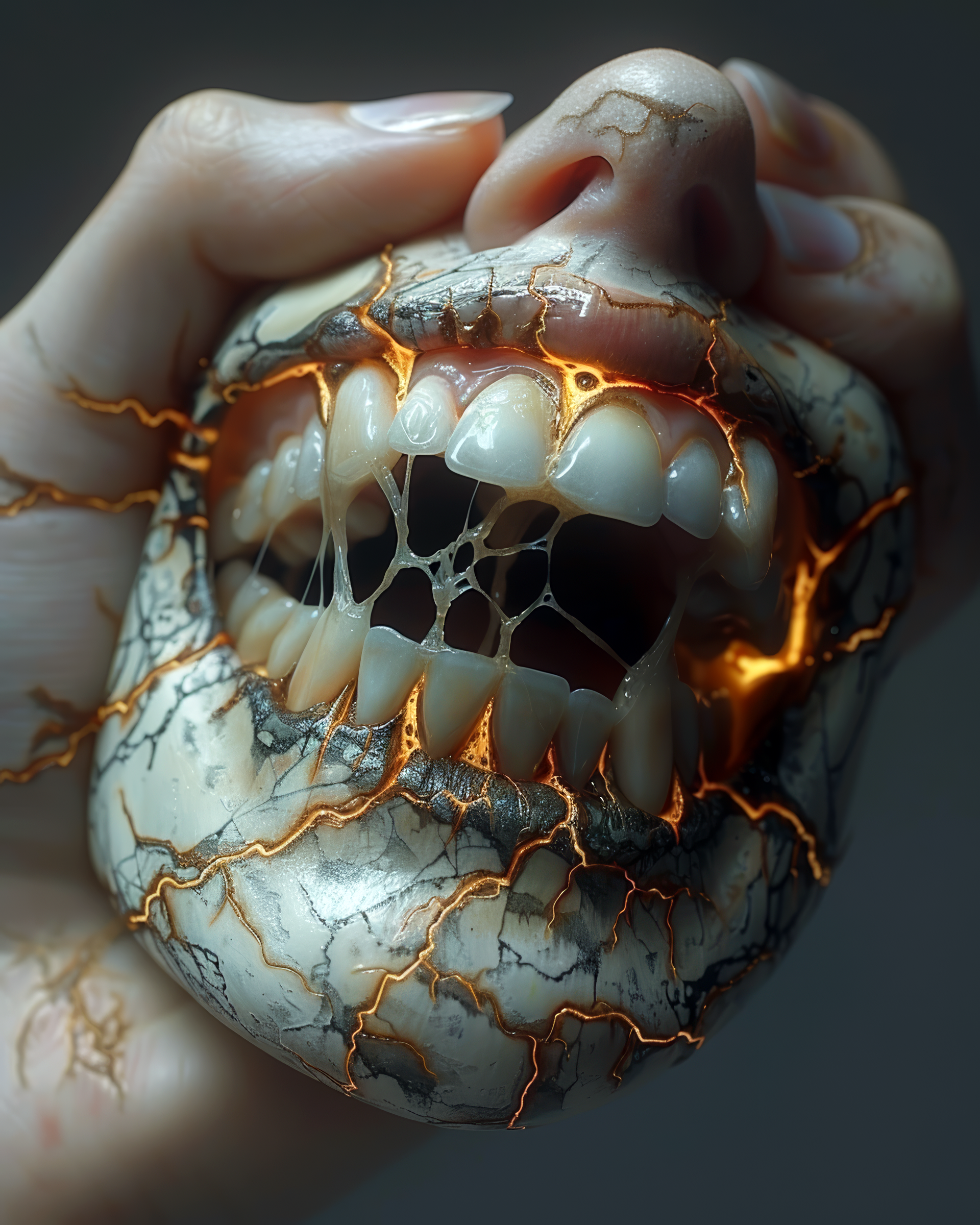 AI generated: Have some gold plated scream. (Midjourney - Concept Art)