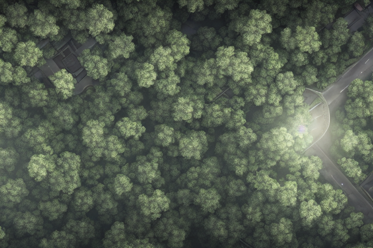 Stable Diffusion prompt: an opening in the woodlands