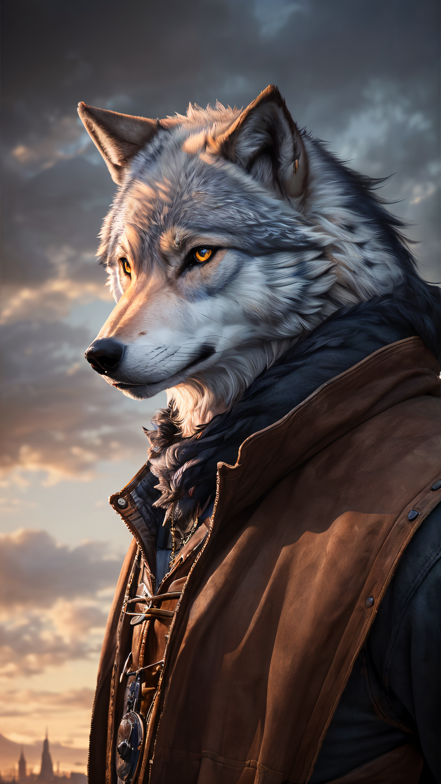 صورة مولدة بالذكاء الاصطناعي: Wolf Shaman (نموذج DreamShaper - فن مفاهيمي)