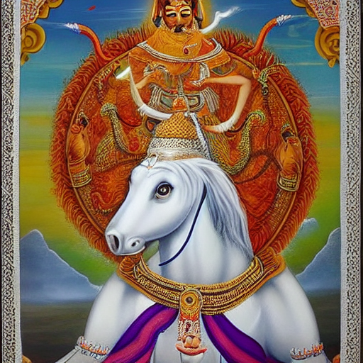 Stable Diffusion prompt: bishnu 10 avatar hinduism god t...