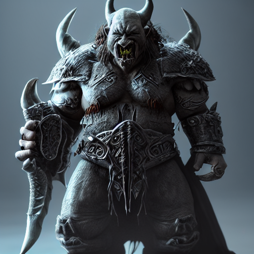 Stable Diffusion prompt: full shot orc character, lord of...