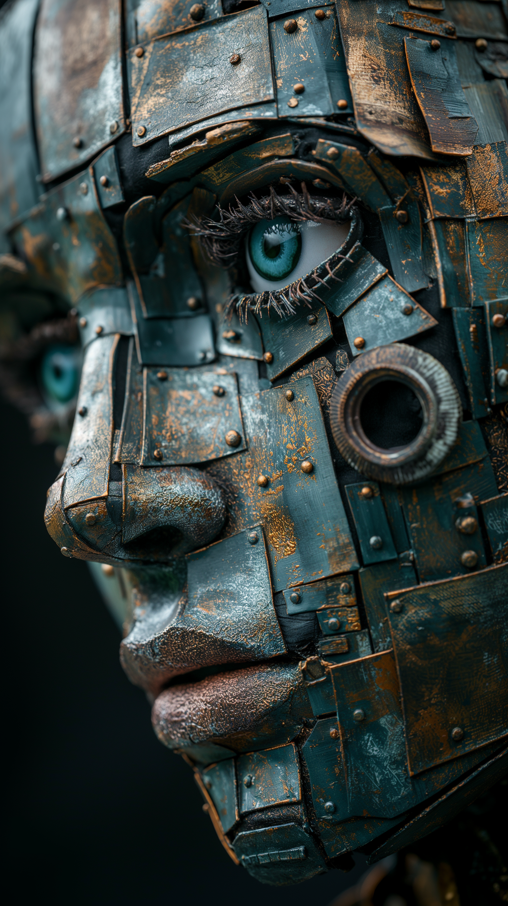 AI generated: Midjourney prompt: artistic, synthetic mechanic face, complexity with... (Midjourney - Concept Art)