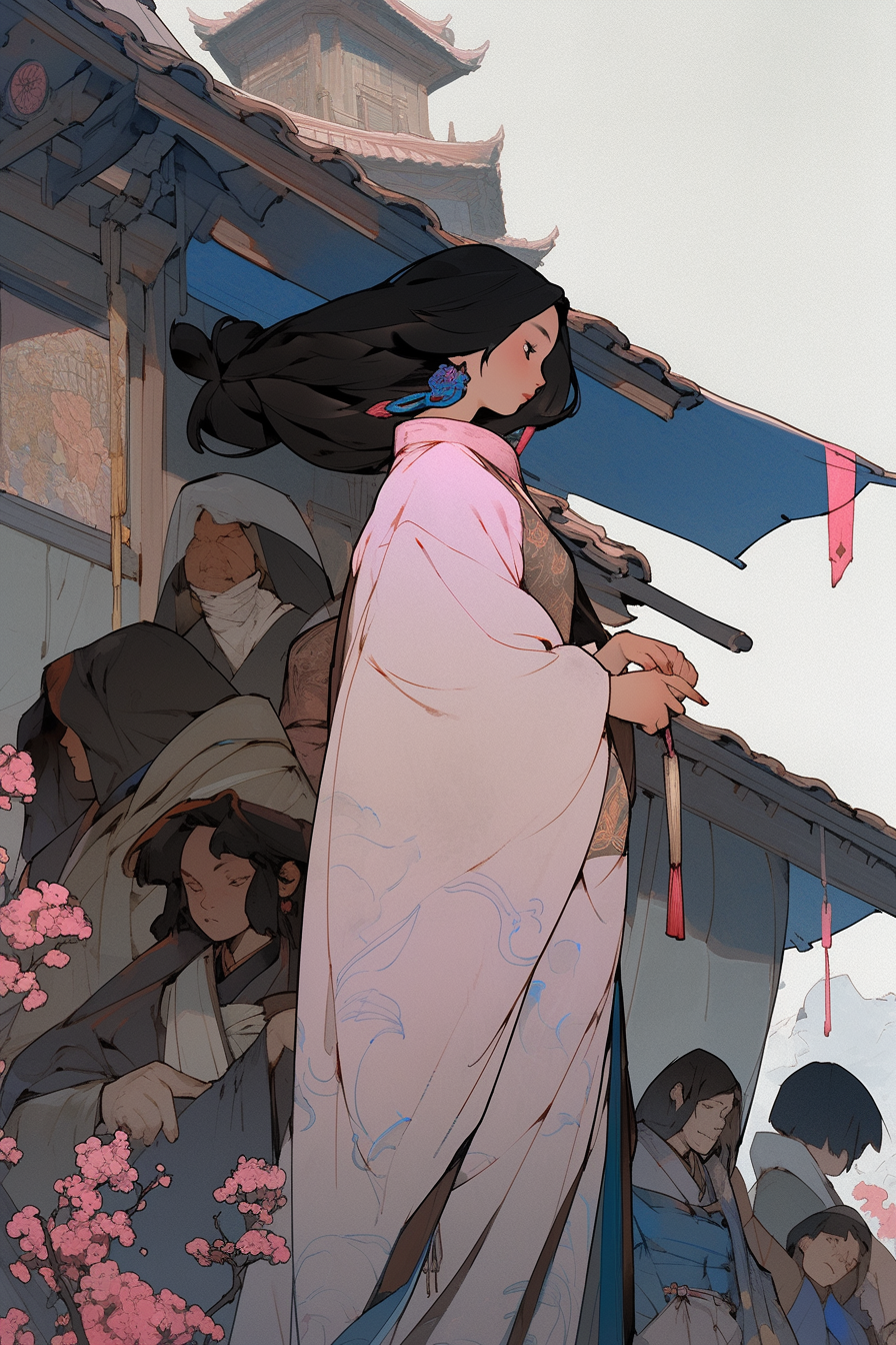 AI generated: Midjourney prompt: Wide angle, Point of View Shot, An elusive anime t... (Midjourney - Portraits)