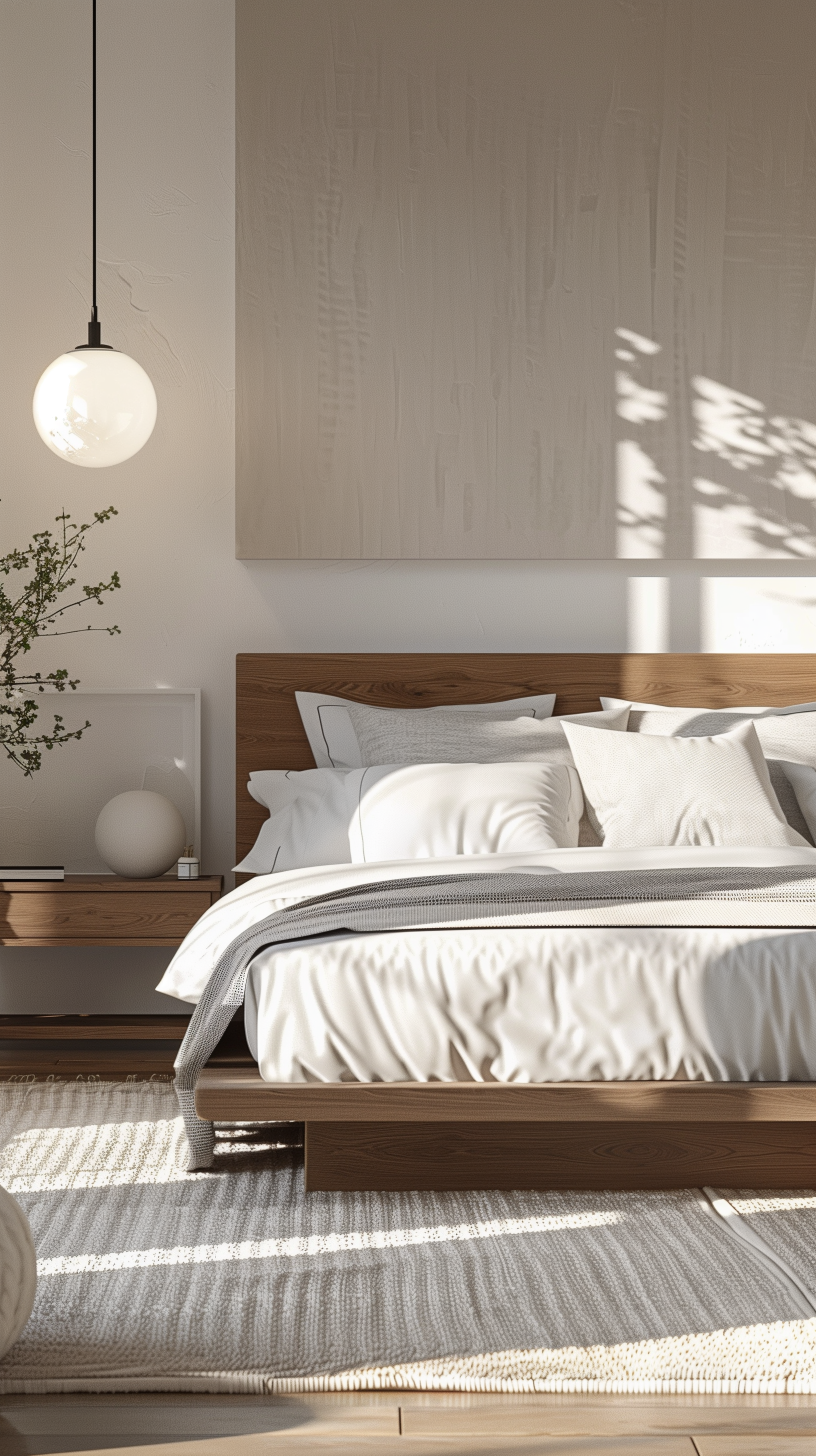linen bedding morning light minimal bedroom calm