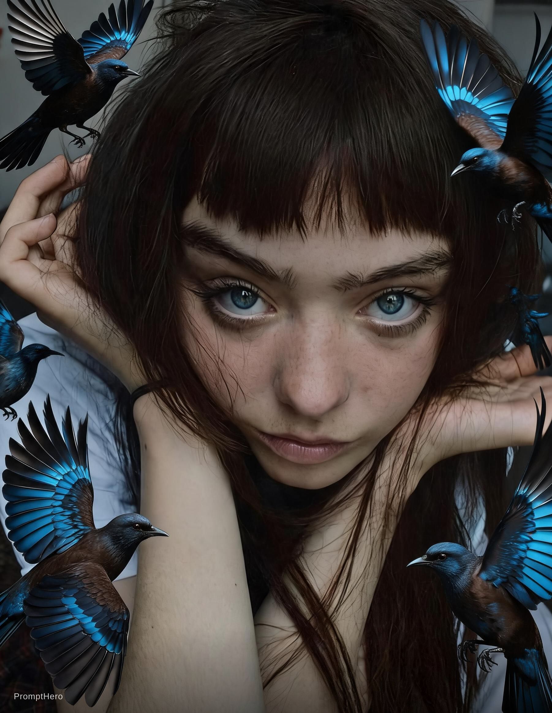 AI generated: Hero prompt: a piece of artwork that contains multiple birds, a... (Hero - Portraits)
