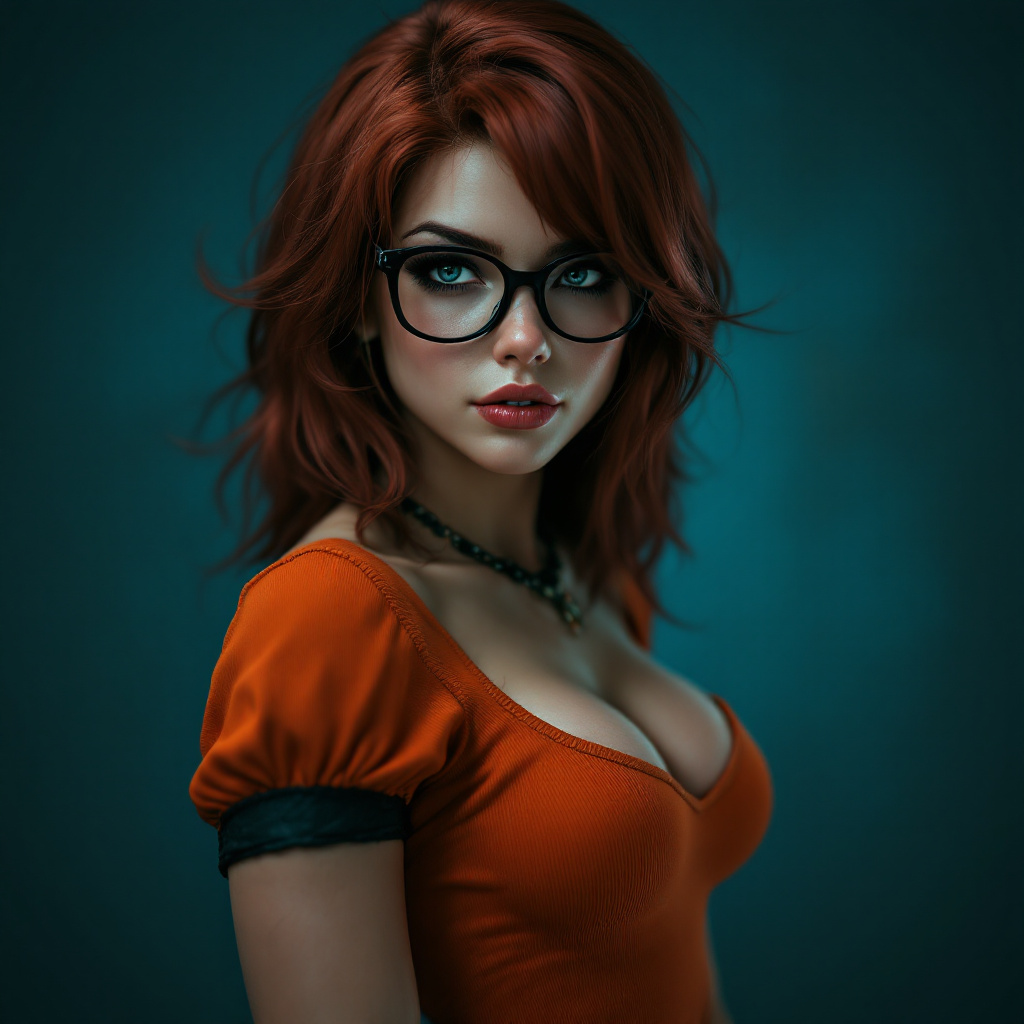 FLUX prompt: Photo of a ultra realistic of velma from scooby-do... - FLUX