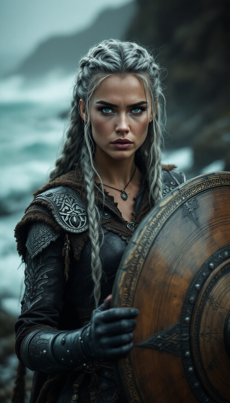 AI generated: FLUX prompt: A hyper-realistic full-body image of a Viking woma... (FLUX - Portraits)