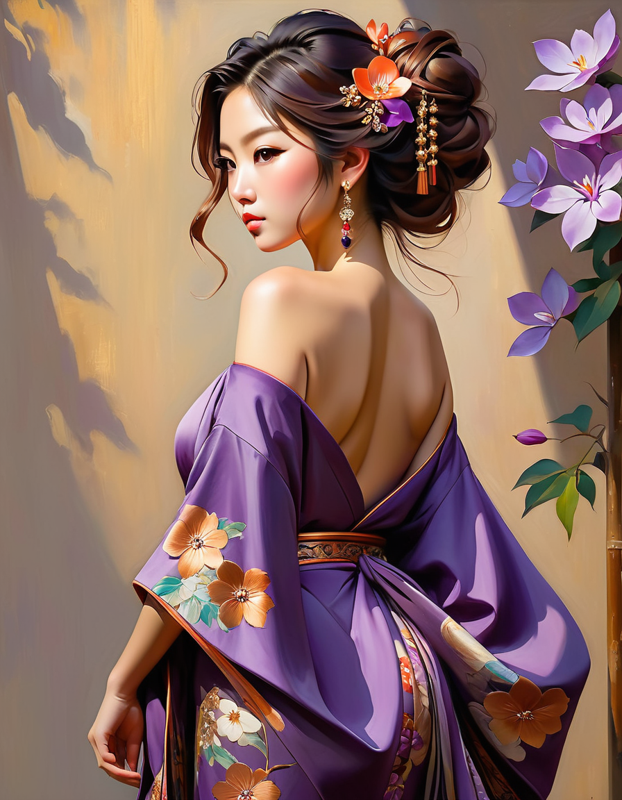 Stable Diffusion prompt: oil painting, bohemian style and...