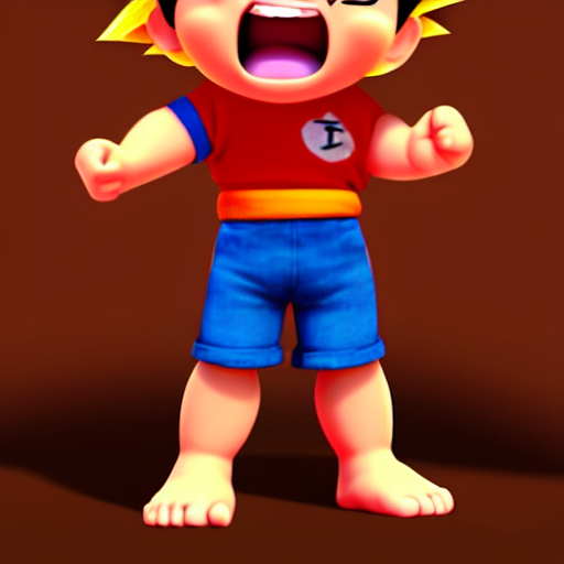 Stable Diffusion prompt: adorable cute son goku in Pixar ...