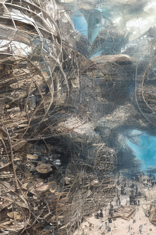 Stable Diffusion prompt: underwater city building in a gl...