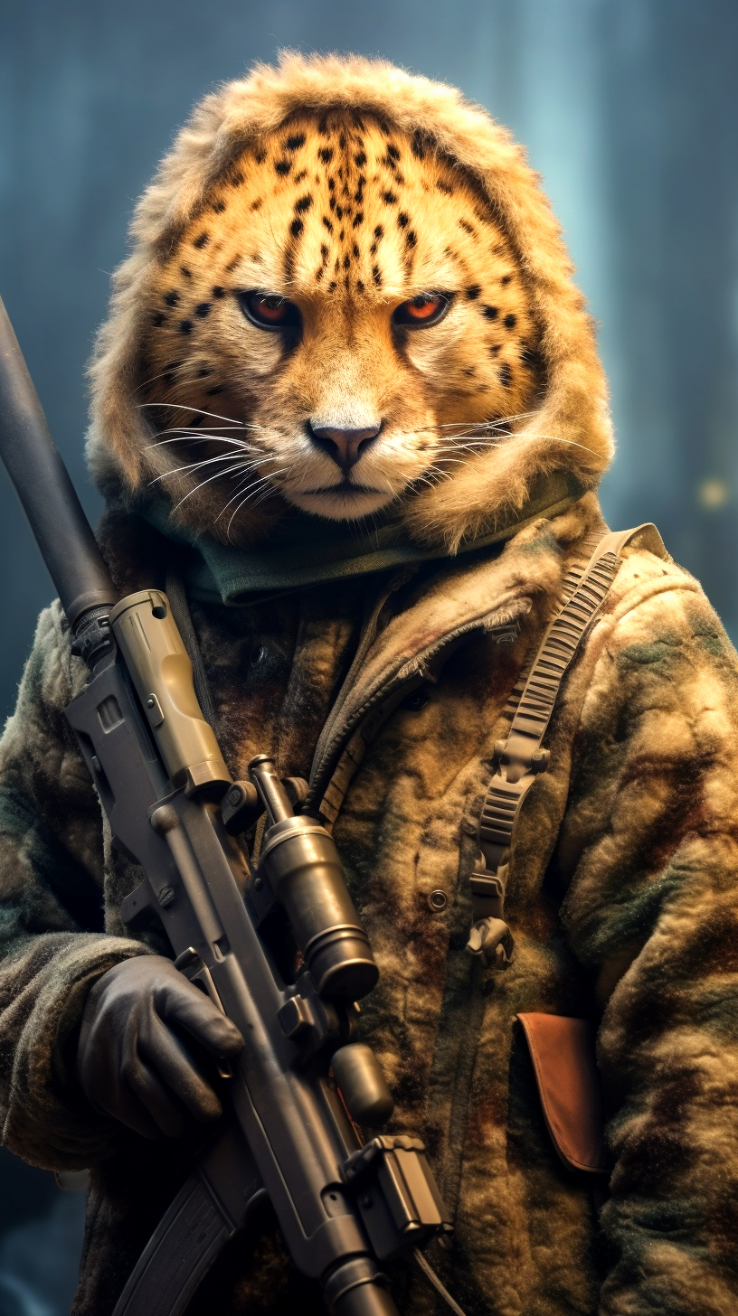 AI generated: Scout Sniper "Speedy" Jarumi (Midjourney - Concept Art)