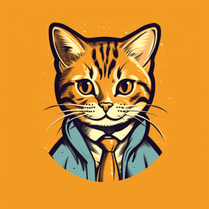 Midjourney prompt: Animal-themed cat T-shirt vector, vintage manga st... - Midjourney