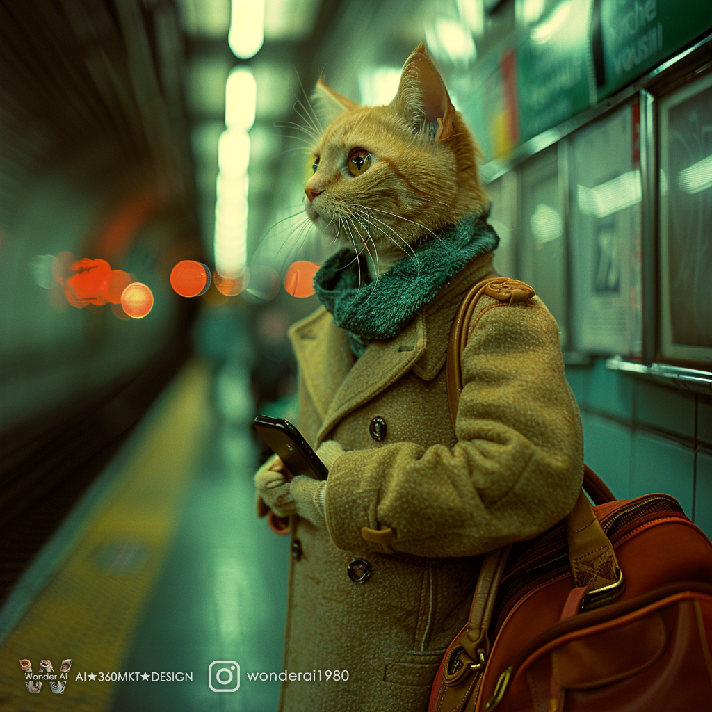 صورة مولدة بالذكاء الاصطناعي: Subway station (نموذج Midjourney - تصوير فوتوغرافي)