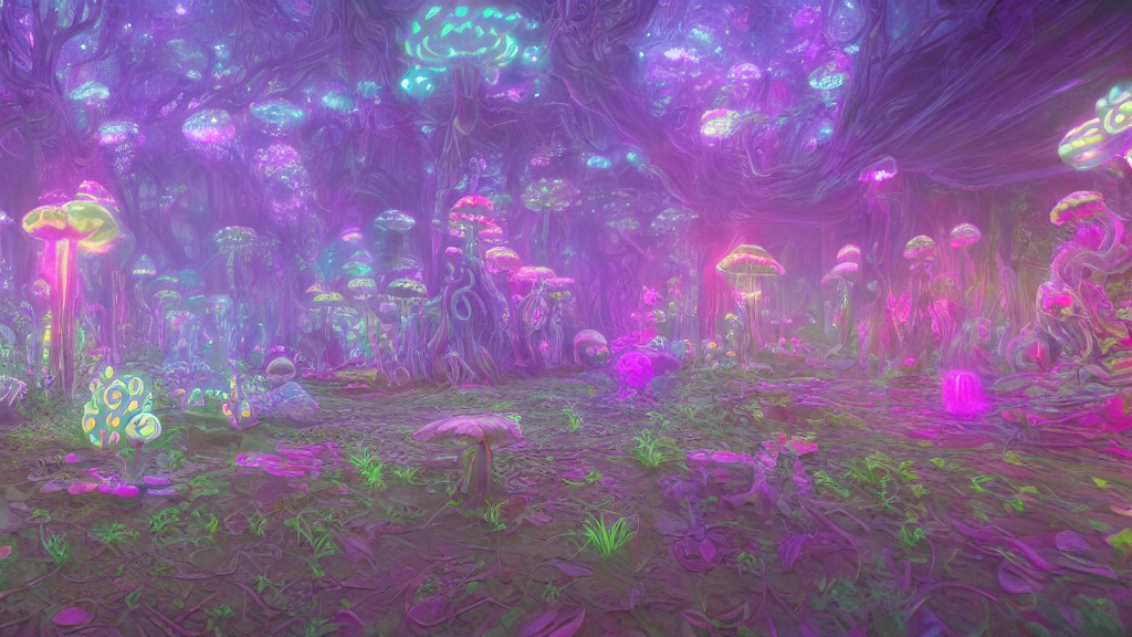Stable Diffusion prompt: 8k, acid trip, hall of mirrors,