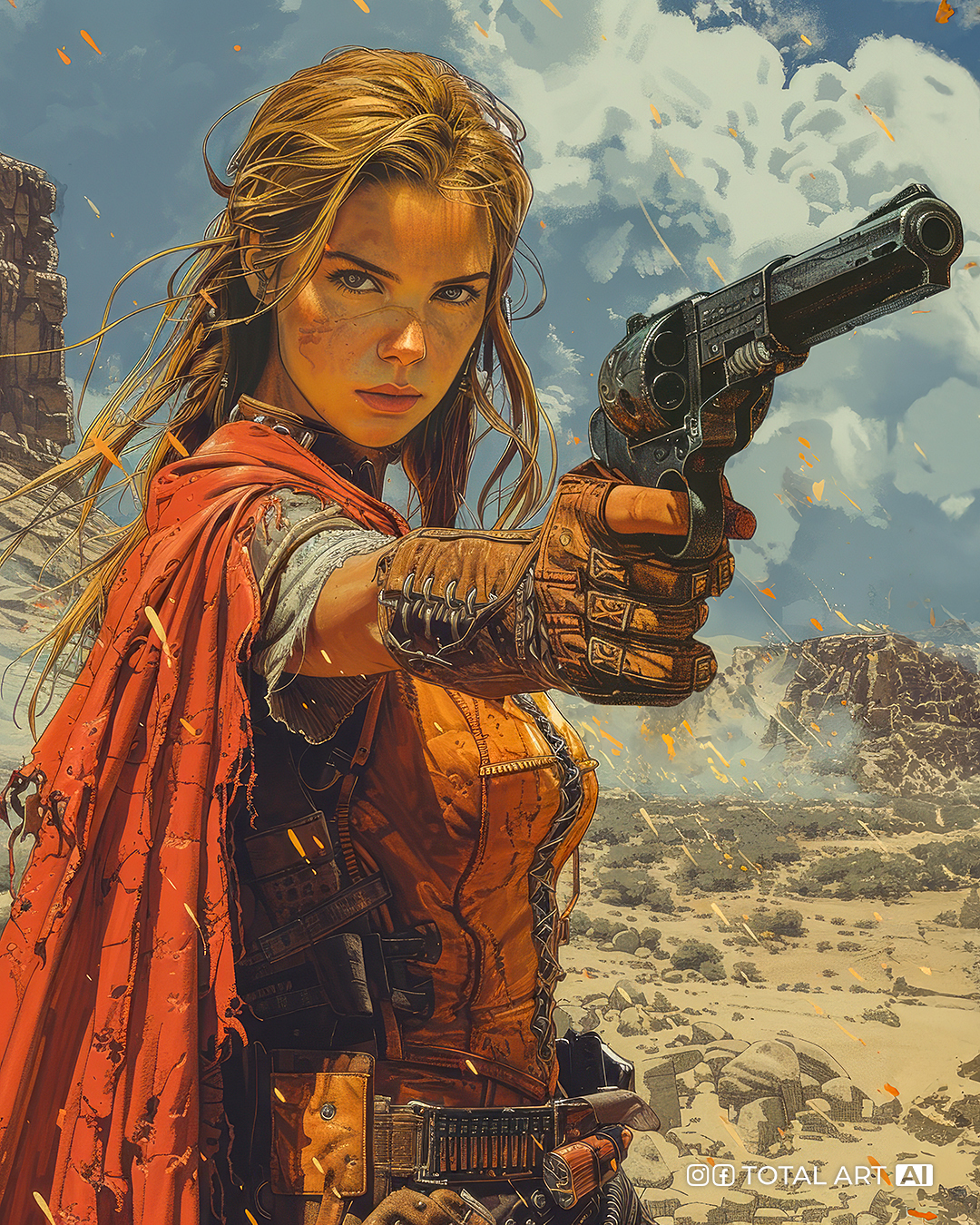 AI generated: «Shoot First» (Midjourney - Character Design)