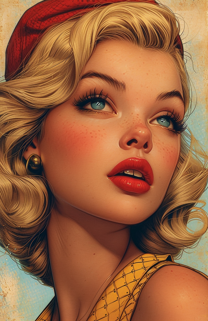 AI generated: Midjourney prompt: marilyn monroe pop art print i love the 80s, in th... (Midjourney - Portraits)