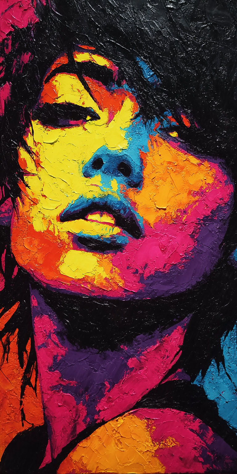 AI generated: Midjourney prompt: woman painted with a palette knife, impasto --chao... (Midjourney - Portraits)