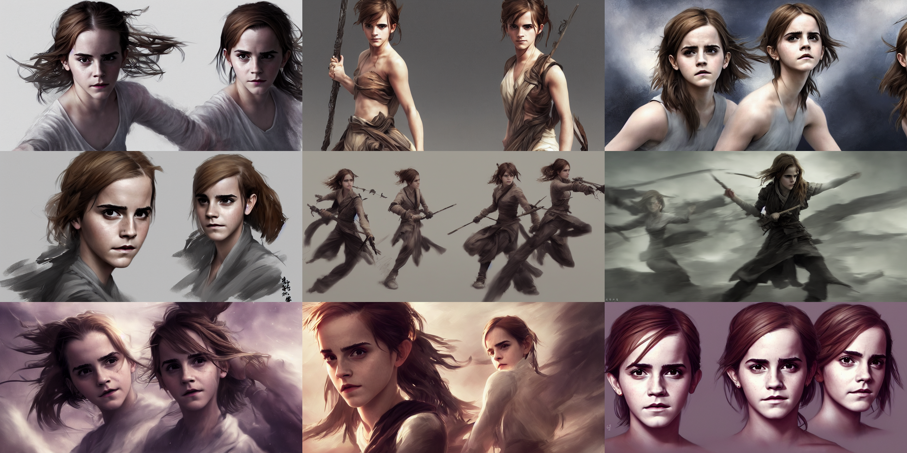 Stable Diffusion prompt: emma watson warface emma watson ...