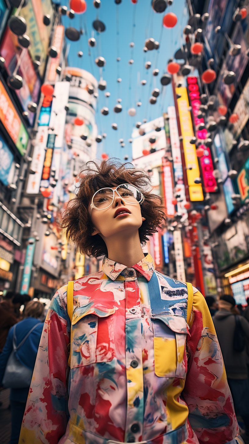 Midjourney prompt: photo, student in tokyo, wide fov, wide field of v... - Midjourney