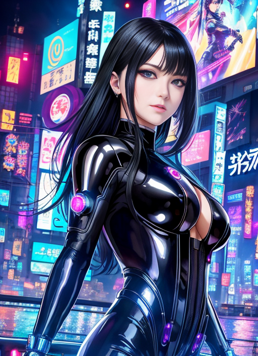 AI generated: Cyberpunk Anime Shot / Portrait of Reika (Stable Diffusion - Anime)